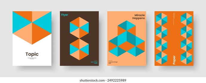 Geometric Banner Layout. Isolated Background Design. Modern Flyer Template. Poster. Business Presentation. Report. Book Cover. Brochure. Journal. Magazine. Leaflet. Catalog. Advertising