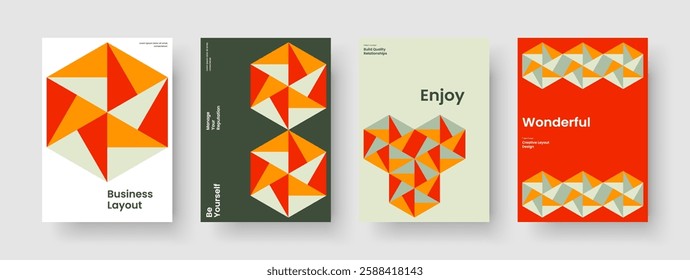 Geometric Banner Layout. Isolated Report Template. Modern Book Cover Design. Business Presentation. Flyer. Background. Brochure. Poster. Handbill. Catalog. Leaflet. Journal. Portfolio