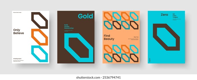 Geometric Banner Layout. Modern Report Design. Isolated Flyer Template. Brochure. Background. Poster. Business Presentation. Book Cover. Portfolio. Catalog. Leaflet. Newsletter. Handbill