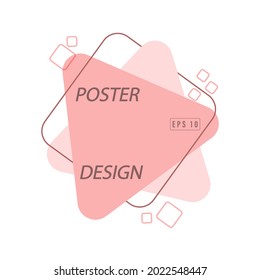 Geometric banner made of contour and silhouette triangles and squares for advertising, marketing and printed products. Vector illustration of the ENP 10.