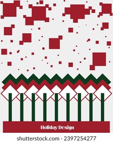 geometric banner Modern colorful seamless pattern Merry Christmas and Happy new year vector illustration Winter holidays Decorative header for Xmas. Vintage background abstract