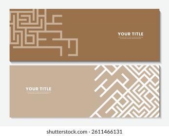 Geometric banner presentation template design.
