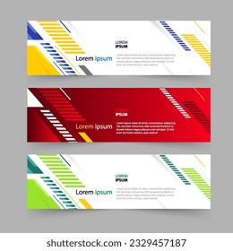 Geometric banner red and white background, vector presentation template design. Vector Illustration