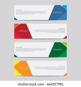 Geometric banner set. Abstract Web template vector design