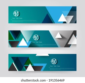 Geometric Banner Shapes Triangles Digital Background