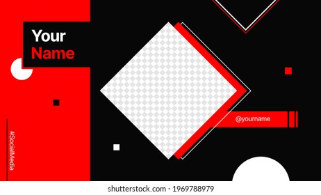 Geometric Banner for Social Media. Post Creative Template for Business Account. Put Your Content Under Background. Vector illustration