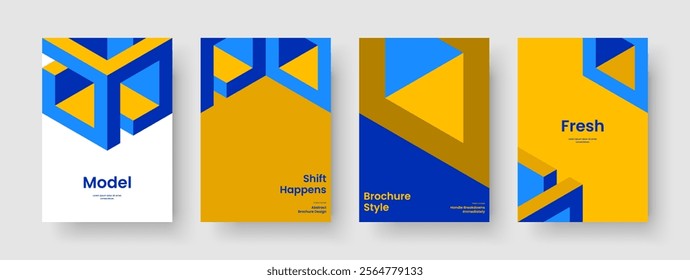 Geometric Banner Template. Abstract Book Cover Layout. Isolated Report Design. Brochure. Business Presentation. Flyer. Background. Poster. Advertising. Newsletter. Portfolio. Catalog. Magazine