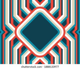 Geometric banner template empty for your text. Abstract pattern design. Decorative poster. Vector illustration. 