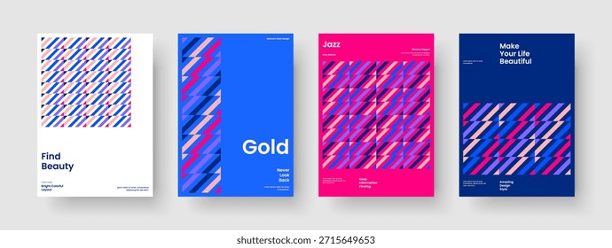 Vorlage für geometrische Banner. Isolierte Buchdecke. Kreatives Posterdesign. Broschüre. Bericht. Geschäftspräsentation. Flyer. Hintergrund. Newsletter. Werbung. Handzettel Notebook. Portfolio