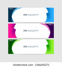 Geometric Banner templates. Collection of web banner templates. Modern template design. Vector illustration. Header - landing page Web Design Elements - Vector