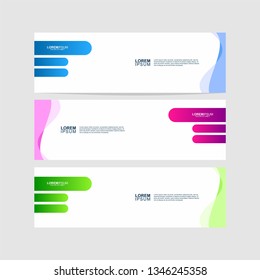Geometric Banner templates. Collection of web banner templates. Modern template design. Vector illustration. Header - landing page Web Design Elements - Vector