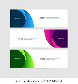 Geometric Banner templates. Collection of web banner templates. Modern template design. Vector illustration. Header - landing page Web Design Elements - Vector
