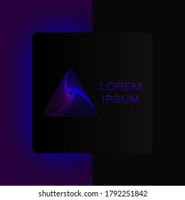 Geometric banner with triangle shape, vector illustration.