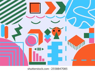 geometric banner vector background template