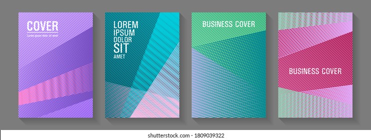 Geometric banner vector backgrounds. Bright business reports concept. Hipster art covers geometry set. Scientific magazine concepts. Banner backdrop simple print ideas.