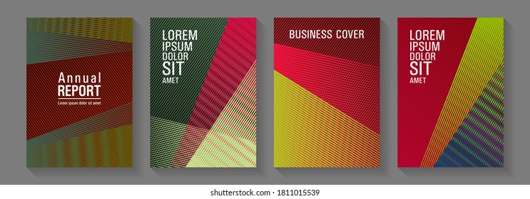 Geometric banner vector backgrounds. Modern gradient folder mockups. School notebook cover templates set. Marketing catalog creative mockups. Advanced technological concept.