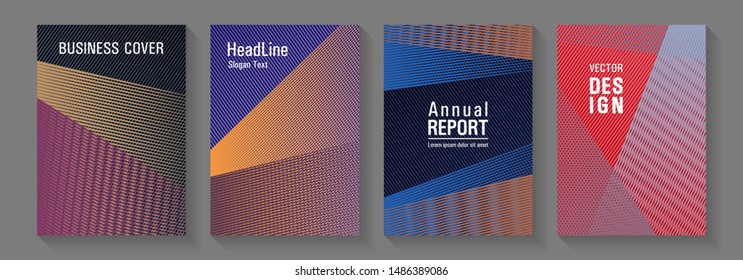 Geometric banner vector backgrounds. Scientific journals concept. Bauhaus minimal placard backgrounds. Minimal presentation backdrops. Covers set with logo identity spaces.