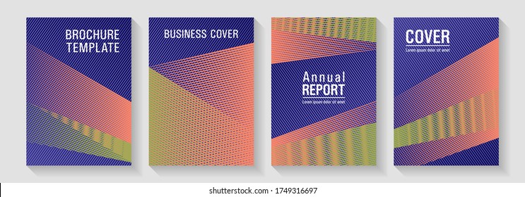 Geometric banner vector backgrounds. Trendy magazine backdrops. Advanced technological concept. Covers set with logo identity spaces. Poster linear minimalistic Eps10 vectors.