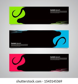 Geometric banners, geometric banner designs that are easily changed, lemon green, blue, pink and black, suitable for banners, webs, templates, covers, posters, etc.