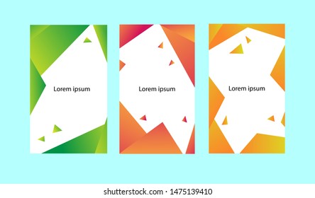 Geometric banners design vector file. Scale able to any size.