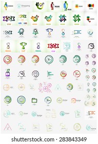 Geometric banners templates layouts. Paper graphics. Mega collection. Modern compositions