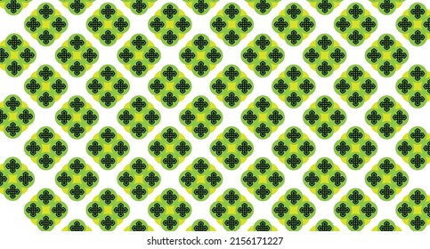 Geometric base design for batik in light green color. Indonesia batik so green and shining