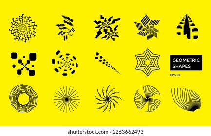 Geometric basic shapes minimalist abstract element ornament background design collection