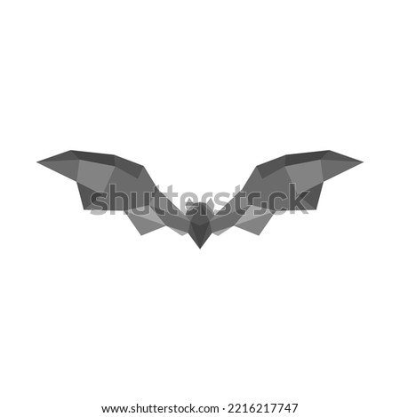 Geometric bat animal logo icon vector illustration
