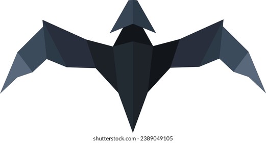 
Geometric bat made of triangles