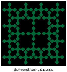 Geometric Batik pattern vector abstract design background