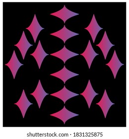 Geometric Batik pattern vector abstract design background