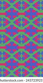 Geometric batik seamless texture. Symmetrical shape with kaleidoscope pattern.  Royal blue background color