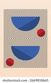 Patrón de círculo Abstractas Bauhaus geométrico