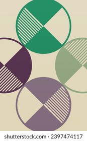 Geometric Bauhaus Artwork Background. Abstract Geometric Bauhaus Wall Decoration Poster. Mid Century Modern Wall Art