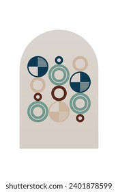Geometric Bauhaus Artwork Background. Abstract Geometric Bauhaus Wall Decoration Poster. Mid Century Modern Wall Art