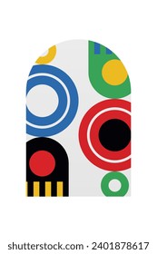 Fondo de arte de Bauhaus geométrico. Afiche De Decoración De Pared De Bauhaus Geométrico Resumen. Arte mural moderno de mediados del siglo