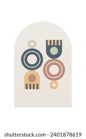 Geometric Bauhaus Artwork Background. Abstract Geometric Bauhaus Wall Decoration Poster. Mid Century Modern Wall Art