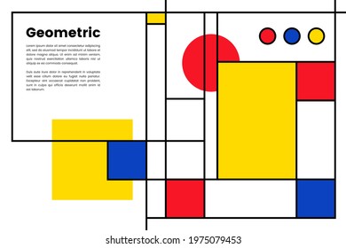 Geometric Bauhaus Cover Layout Background