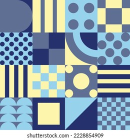 Geometric Bauhaus Pattern design. Abstract Background design template. Vector Shape and modern art. 
