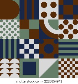 Geometric Bauhaus Pattern design. Abstract Background design template. Vector Shape and modern art. 