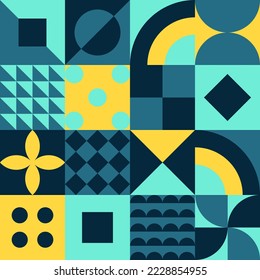 Geometric Bauhaus Pattern design. Abstract Background design template. Vector Shape and modern art. 