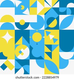 Geometric Bauhaus Pattern design. Abstract Background design template. Vector Shape and modern art. 