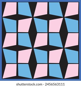 Geometric Bauhaus pattern design color