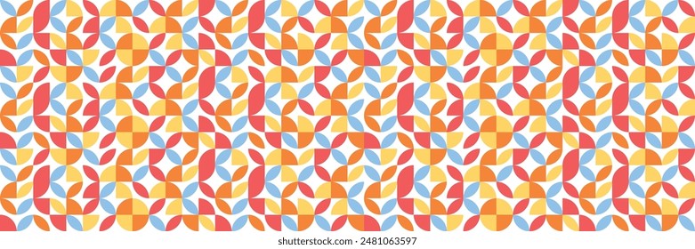Geometrischer Bauhaus-Stil Hintergrund. Abstraktes nahtloses Muster. Banner. Vektorillustration