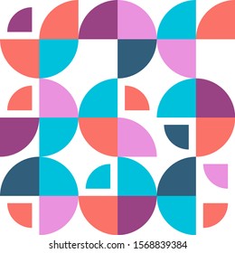 Geometric bauhaus vector background. Simple shapes, abstract bauhaus pattern.