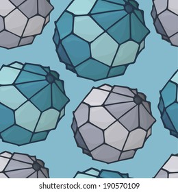 geometric bead blue