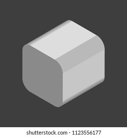 geometric beam with rounded edges in perspective