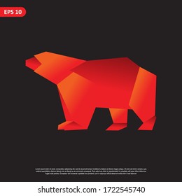 Geometric bear logo. simple and modern icon, template design. Easy to edit and customize