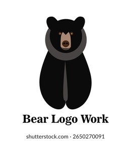 geometric bear logo work pattern art design