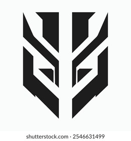 Geometric Beast Logo Sleek, Powerful, and Modern